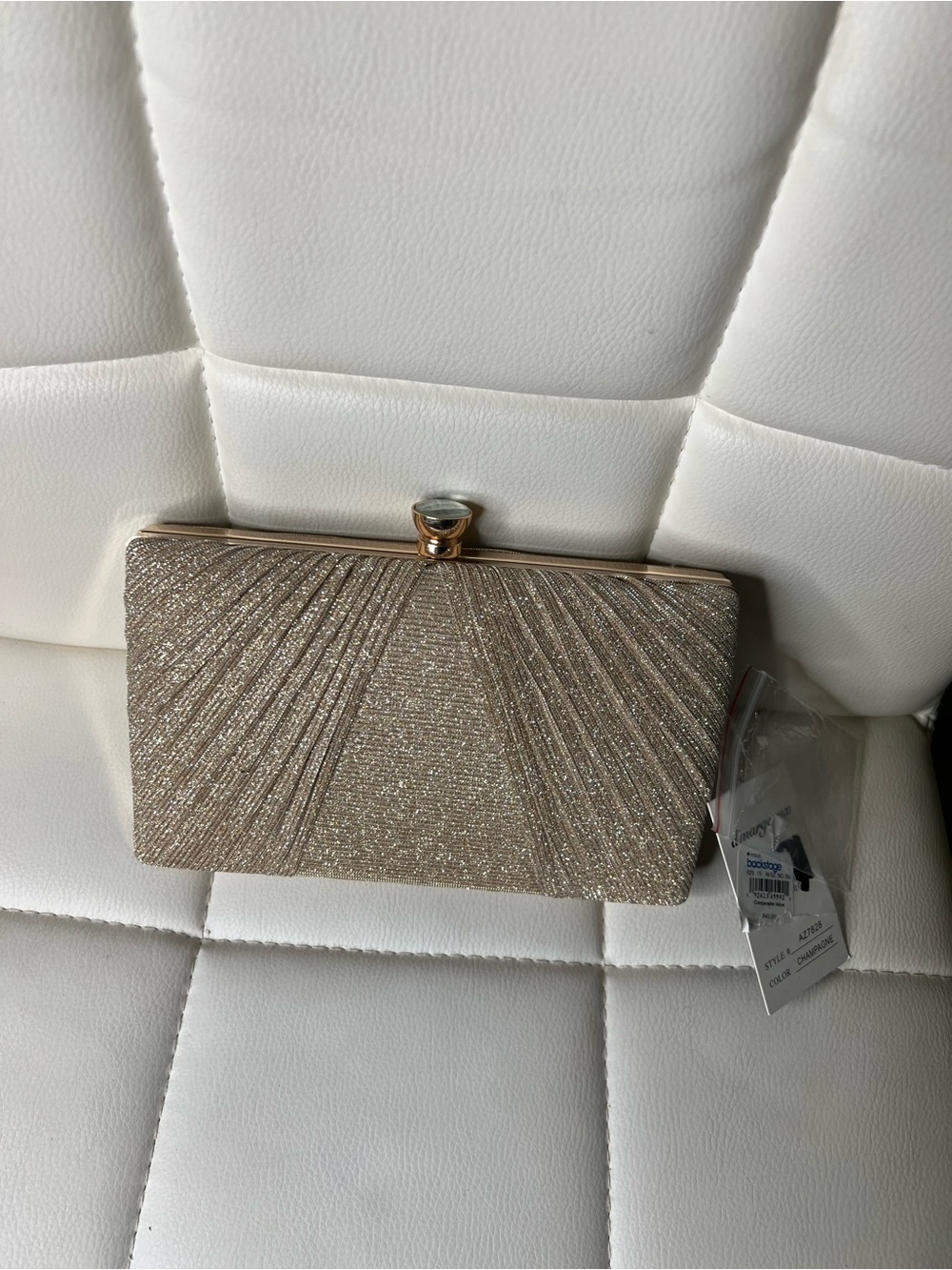 Sparkle Evening Clutch - Champagne Gold
